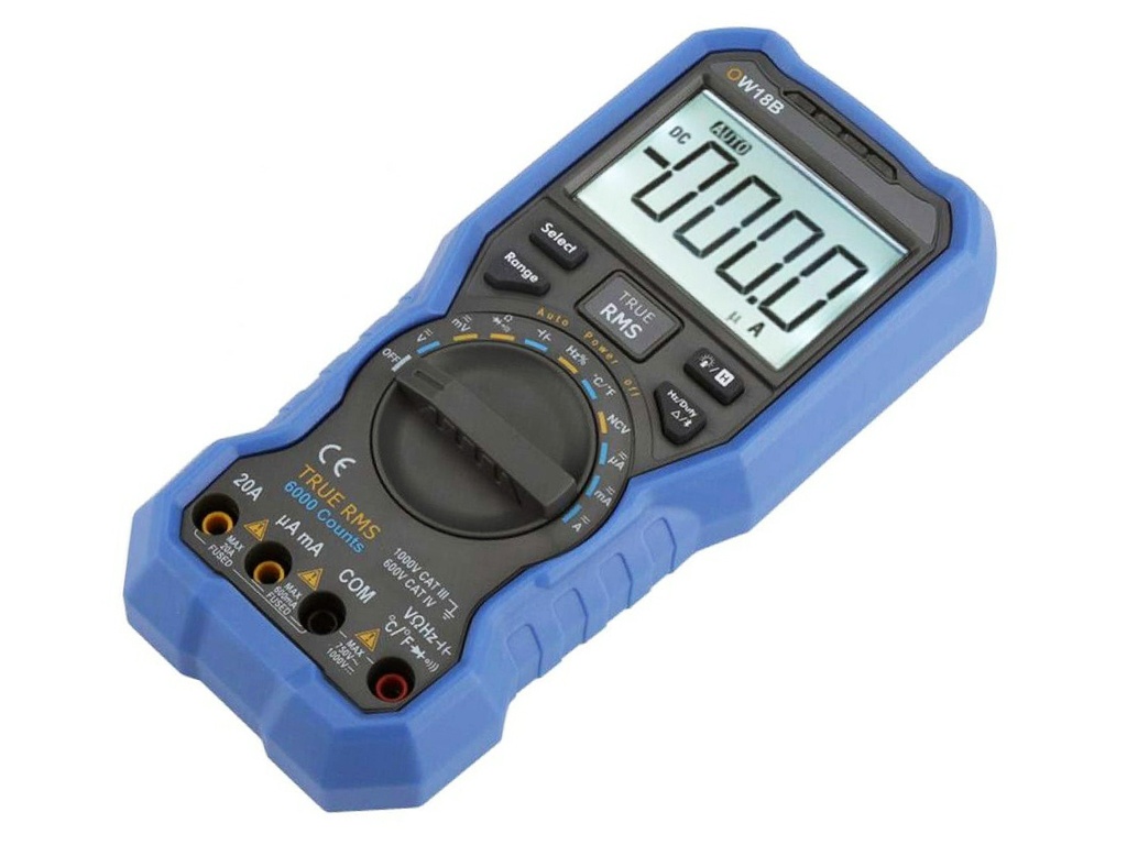 OW18B Multimetro Digital OWON con Bluetooth y Linterna, Series 3 5/6 NCV True RMS Soporta App Mobile