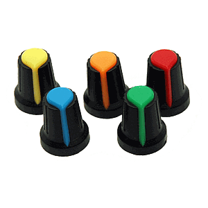 .Perilla plastica de colores para eje ranurado