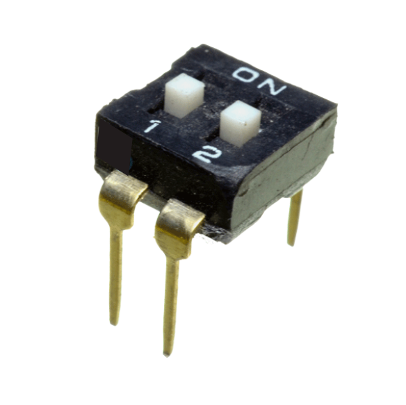 Dip switch 2 vias 4pines tipo circuito (KF1027A-254-2P)