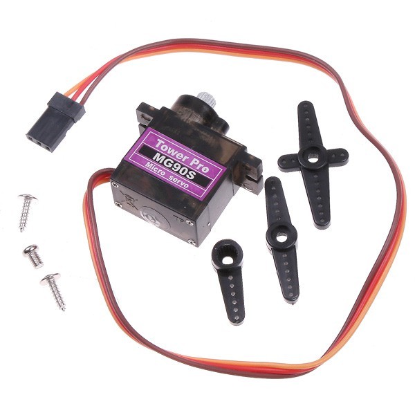 MG90S Servomotor 180 Grados 2.2Kg/cm "Overclick" Engranajes Metal/Plastico