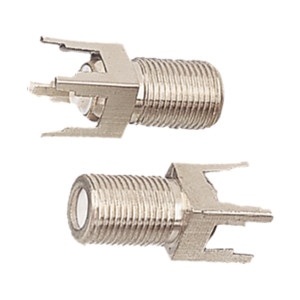 Conector coaxial tipo F para placa