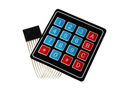 -Teclado de Membrana de 4x4 Teclado Matricial Keypad 4x4 (KEY-4X4)