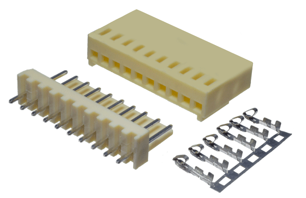 *Conector Molex  10 vias para Cable a Circuito Impreso Macho y Hembra (L2510X10-PCB)