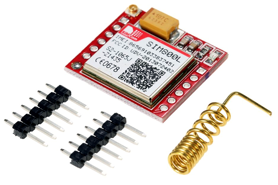 *Modulo GSM/GPRS 4 bandas TTL UART Modem SIM800 (Solo Antena Bobinada) (SIM800L NA)