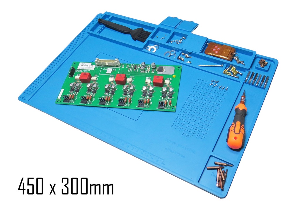 MAT-1 Base de Soldadura de Jebe Siliconado 450x300mm