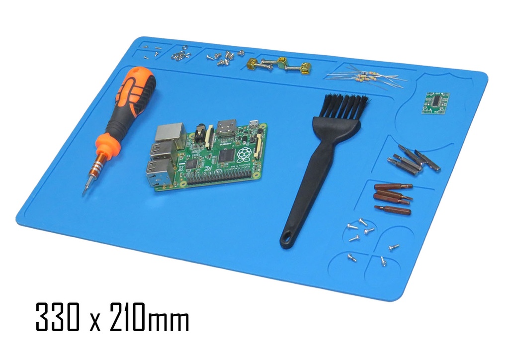 MAT-3 Base de Soldadura de Jebe Siliconado 330x210mm