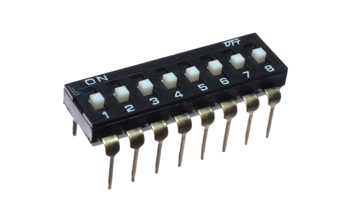 *Dip Switch de 8 Vias DIP-16 (KF1027A-254-8P)