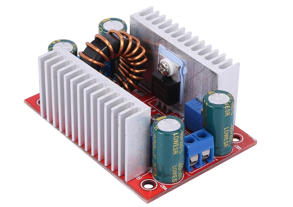 Conversor DC-DC Step Up (elevador) de 400 Watts Fuente de Voltaje con Ajuste de Corriente Constante (SU400W-15Amp)