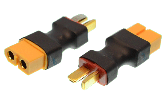 Adaptador Conector Tipo T Macho a XT60 Hembra para Baterias LiPo