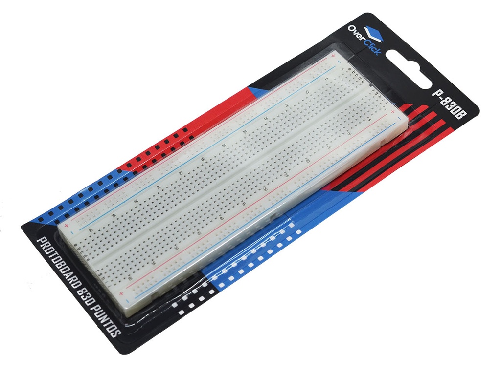 Protoboard Breadboard de 830 Puntos color Blanco en Blister SB-156