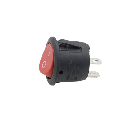 .Switch redondo rojo de 2 pines on/off