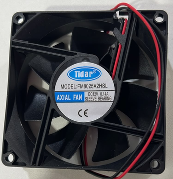 Ventilador de 12V de 8x8cmx2.5cm TIDAR