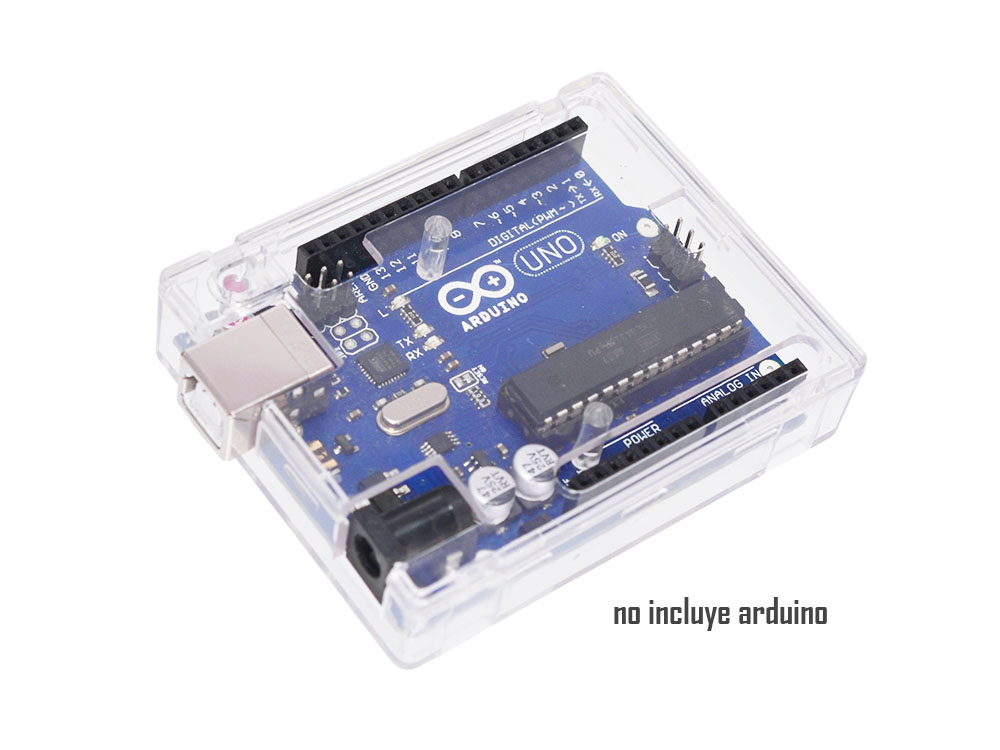 Carcasa de Plastico ABS Transtarente Protector de Placa Arduino UNO R3, Caja case