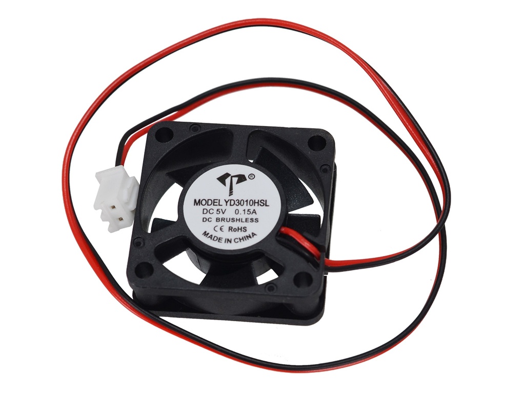 .Ventilador Pequeño de 3x3x1cm 5Voltios 0.15A DC Cooler con conector JST 2.54mm