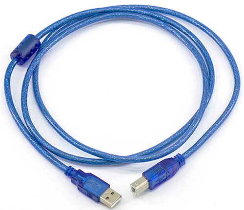 Cable USB 2.0 Alta Calidad de 1.8 metros para Impresoras, Color Azul