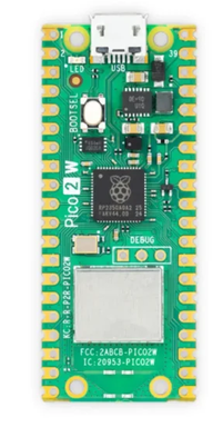Raspberry Pi Pico 2 W con espadines soldados (original)