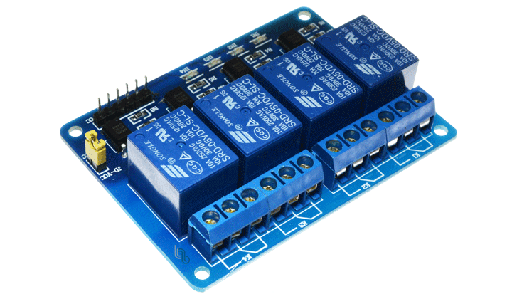 [SRD05-X4PCB] -SRD05-X4PCB Modulo de 4 Reles 5VDC 10A para PICs Arduino MCU. Montados en PCB