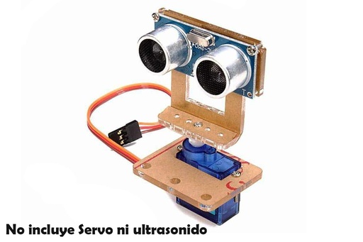 [HC-SR04-BRKT] Bracket soporte acrilico para  Ultrasonido HC-SR04 y Servo SG90 (HC-SR04-BRKT)no incluye sensores