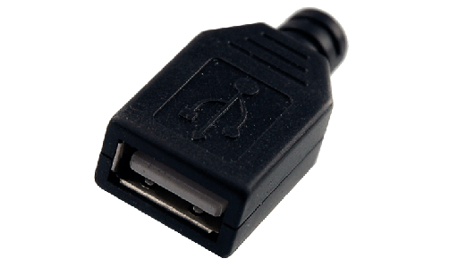 [USB-AC] Conector usb aereo hembra con capucha para cable (USB-AC)