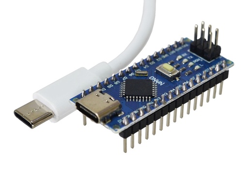 [Nano-TC340] Arduino Nano V3.0 con CH340 y Entrada de Datos USB Tipo C + cable