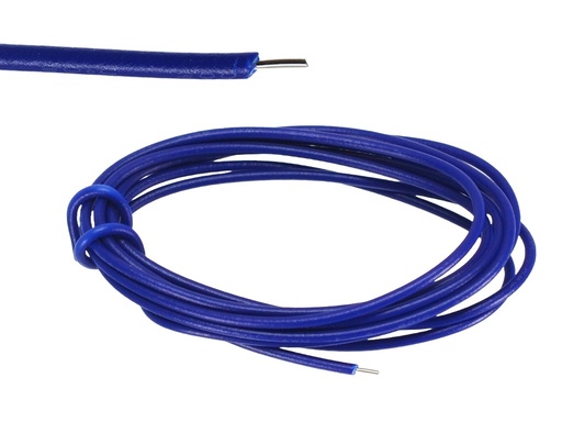 [1007UxR-Blue] Cable Unifilar 24AWG  de 1 hilo x 1 metro