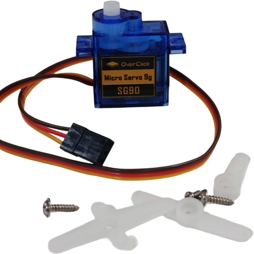 [SG90-360] .SG90 360° Servo Micro 9gr "OverClick" Servomotor de 1.6Kg 5Voltios 360 Grados, engranajes de plastico