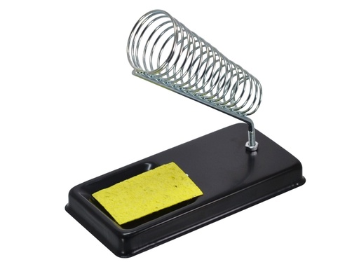 [BS-03] .Soporte para Cautin y Esponja - Base de metal para soldador, Base: 13x9cm