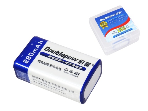 [GBT22084] Batería de Ni-MH 9V 280mAh Recargable x1 pza