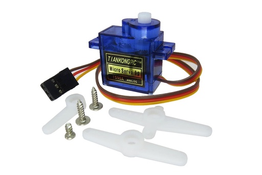 [TS90A] *SG90A 180° Servo Micro 9gr con Tope, Servomotor TS90A de 1.6Kg 5Voltios 180 Grados, Engranajes de Plastico y Metal