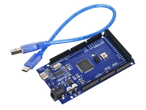 [M2560-340TC] Arduino Mega Compatible con Circuito CH340, Conexión USB Tipo C Incluye Cable tipo C