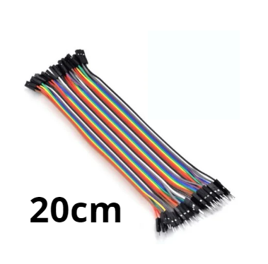 [4020HH] Cable jumper Hembra-Hembra  Set 40 pines x 20cm Cobre/Aluminio Dupont (4020HH)