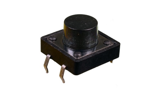 [T-12X12-7H] Tact Switch de 12x12mm (cuadrado) 4 Pines - Altura Total: 7.0mm Normalmente Abierto