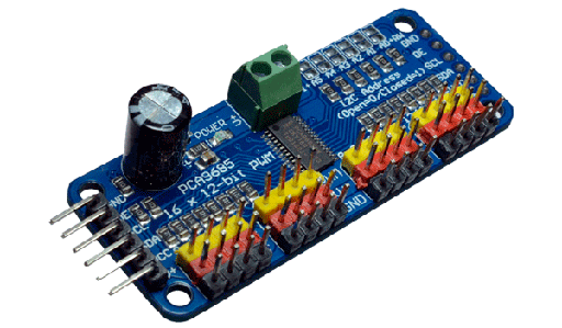 [PCA9685-16x12B] *PCA9685 Driver para Servomotor de 16 Canales de 12 Bits I2C para Arduino y Raspberry