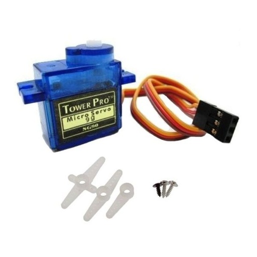 [SG90 P] SG90 180° Servo Micro 9gr "OverClick" Servomotor de 1.6Kg 5V, engranajes de plasticoervomotor TS90A de 1.6Kg 5Voltios 180 Grados, engranajes de plastico