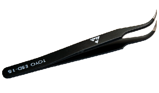[ESD-15] *ESD-15 Pinza anti-magnetica de punta fina Anti-estatica curva Toyo (ESD-15)