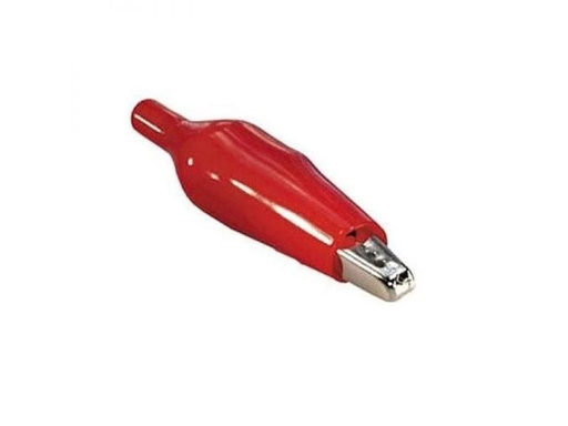[QK-8144-3A] *Cocodrilo Clip para cable 3A,con capucha rojo o negro, 34mm (QK-8144-3A)