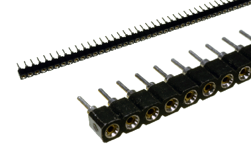 [TP-40PH] .Header torneado macho a hembra 1x40pines (TP-40PH)