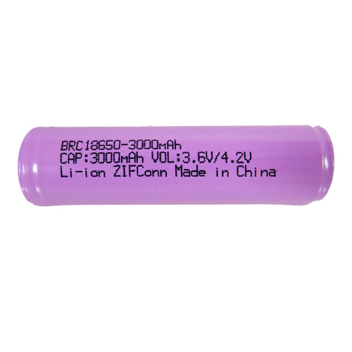 [BRC18650] Bateria de Li-Ion 3.7v 3000mAH 71x19mm lila recargable (BRC18650)