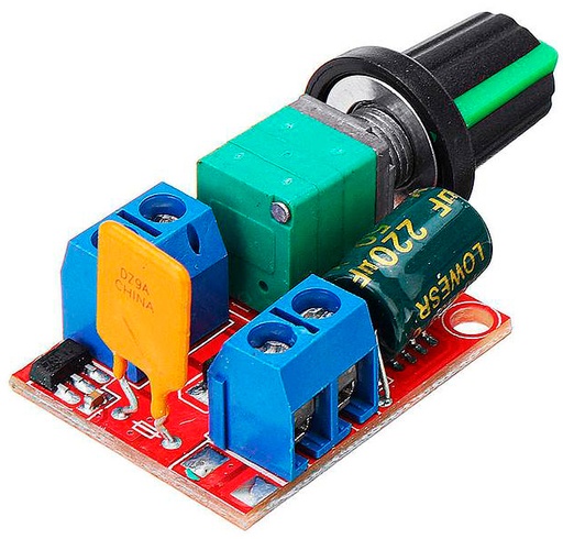 [PWM-MOT5A] Control de Velocidad de Motor y LEDs por PWM DC 3-35V 5Amp (PWM-MOT5A )