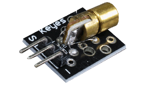 [KY-008] -KY-008 Led Laser montado en placa color de emision rojo potencia <5mW