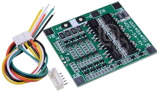 [BC-4S30GP] *Modulo de Carga BMS para Baterias de Litio 4S 30A Li-ion 14.4V 14.8V 16.8V 18650 (BC-4S30GP)